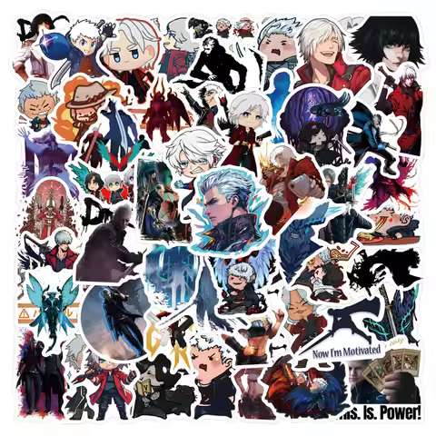 10/60PCS Devil May Cry Stickers Funny Game Cartoon Sticker Animation Graffiti Suitcase Laptop Phone 