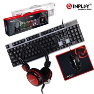 ✕✓INPLAY 4-IN-1 Gaming Combo Keyboard Mouse PAD Headset for Laptop Computer PC Games STX240/STX540