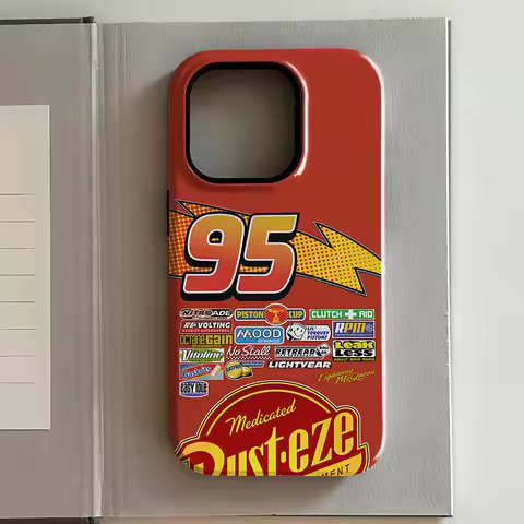 Cars Lightning McQueen 95 Phone Case for iPhone 17 16e 16 15 14 13 12 11 XR XSMAX 7 8 Air Pro Max Pl