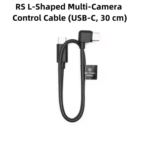Original DJ RS L-Shaped Multi-Camera Control Cable (USB-C, 300mm) for DJI RS 4 Pro/RS 4/RS 3 Mini Ne