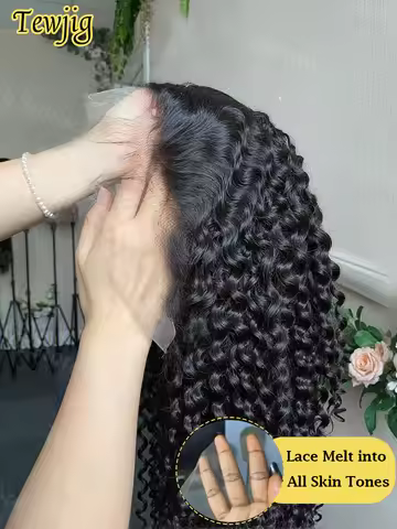 30 40 Inch Curly 13x4 13x6 HD Lace Frontal Wig Loose Deep Wave Human Hair Transparent 5x5 Closure La
