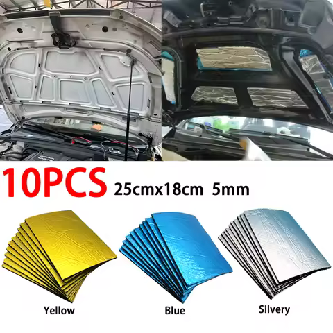 10pcs 25cm*18cm Sound Deadener Heat Insulation Mat Car Van Sound Proofing Deadening Insulation Car H