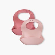 Babyshop Giggles Solid Silicone Bib - Set Of 2