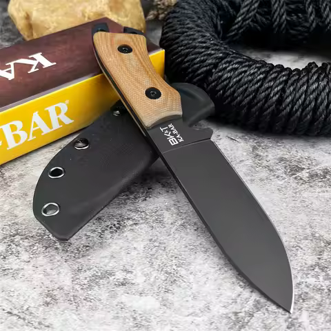 Fixed Blade Tactical Knife Kabar BK11 Survival Men's Hunting Knifes D2 Black Blade Outdoor Self Defe