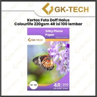 CANON HP Silky GKTech Doff Smooth Photo Paper 220 gsm 4R Contents 100 Sheets - Silky Photo Paper 4R 