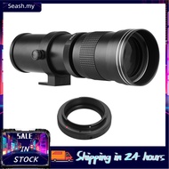 Seashorehouse Camera MF Super Telephoto Zoom Lens F/8.3-16 420-800mm T Mount with Adapter Ring Unive