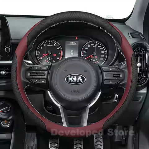 Car Steering Wheel Cover For Kia Picanto Sport GT X-Line Morning 2004-2023 Leather Auto Steering Whe