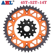 Motorcycle 45T~52T 14T Front & Rear Sprocket For 250 300 450 360 530 125 Six Days 400 525 EXCF 250 3
