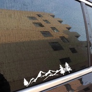 [P-A618] Mountain Peak Forest Hollow Sticker Reflective Car Sticker 20x4.7cm