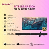 Vinnfier VF Hyperbar 3000 MAX 160W Home TV Soundbar Speaker Bluetooth USB Drive Aux-In Optical HDMI 