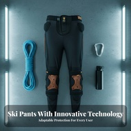 D3O Ski Pelvic & Knee Protection Pants, Unisex, Breathable, Impact-Absorbing, Innovative Padding