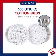 500pcs Cotton Swabs Double-headed 4 Design Cotton Bud Beauty Make Up , Baby , Pet , Kapas 棉花棒