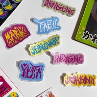 [NAKASHAKI] 127 Punk Name - mini UV Sticker NCT 127 Name Sticker