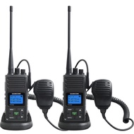 5Watt Walkie Talkie Long Range Two Way Radio Rechargeable with Speaking Mic, SAMCOM 2-Way Radios Hea