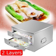 2/1 layer Vermicelli Roll Steaming Furnace Steamer Home Use Stainless Steel Rice Noodle Roll Steamed Bun Steam Machine
