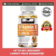 Vitamin E 1000 IU 120 Capsules Blended with D-Alpha Tocopherol Antioxidant