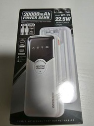 超大容量，去旅行或全日出門最啱用，100%new WEKOME WP-59 22.5W  Power bank, with usb  + type C, 20000mah, super fast ch