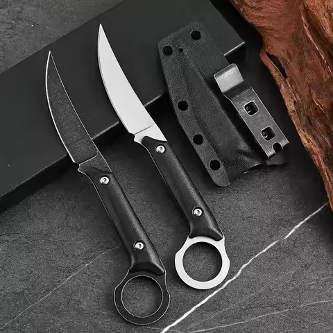 2026 new portable multi-purpose outdoor straight knife+K sheath, jungle survival EDC knife, high har