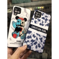 Samsung A12 Luxury printed tempered glass case