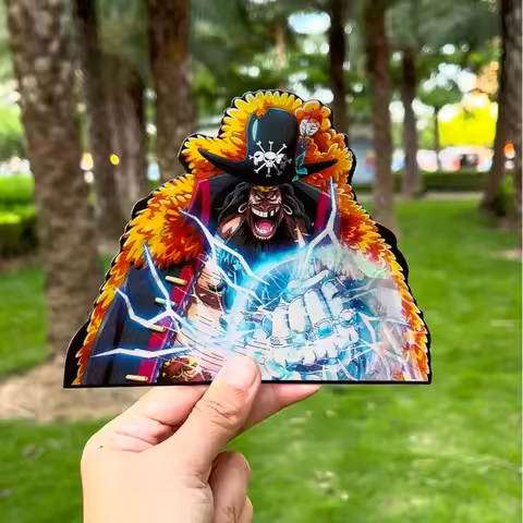 Anime ONE PIECE Marshall·D·Teach 3D Moving Motion Cartoon Lenticular Stickers Waterproof For Cars La