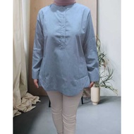 Real PICTURE Arumi Muslimah Blouse / Long Sleeve Blouse / Plain Muslimah Top