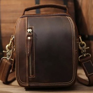 Men's Genuine Leather Bag - Genuine Leather Waist Bag - Leather Bag