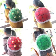 QUANTUMSKY Turtle School Bag, Super Koopa Green Bowser Plush Backpack, Cosplay Turtle Shell 30cm Car