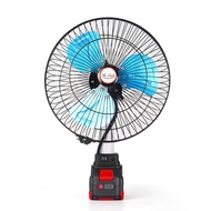 Quạt Tích Điện Siêu Mạnh BẢN TO Thép Không Gỉ 26cm (11inch) – Dùng Pin 10/15/20 Cell – 2 Sạc Cổng US