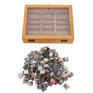 Miniature Bookshelf Decoration Miniature Book Boxes Display Shelf Relieve Stress Exquisite  Wood Sty