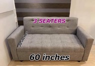erika sofa 3 seater grey fabric sofa set uratex foam