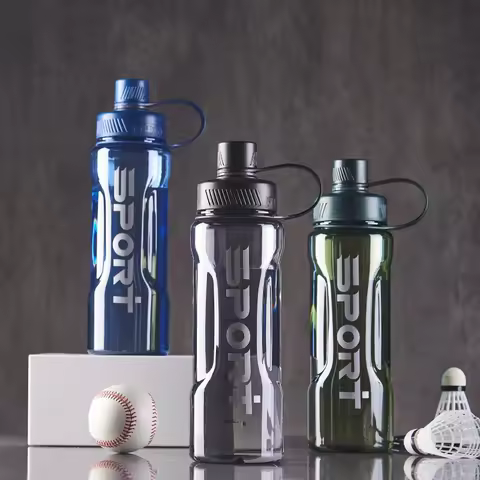 1L/1.35L/2L Sports Water Bottle, Large Capacity Plastic Cup, Household Outdoor Leak Proof Sports Wat