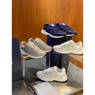D * ior Dior Sneakers Men's Navy Blue Fleece (Cowhide) B30 Casual Shoes Sneakers Anti-Slip Wear-Resi