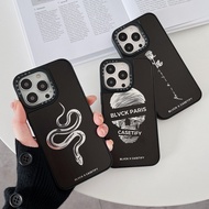 Black Rose Skull Snake iPhone 14 Pro Max กรณี13 12 11 Xs Max XR X กระจก Hard Impact Case iPhone 7 8 6S Plus SE 2020กันกระแทกฝาครอบป้องกัน