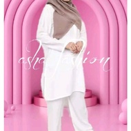 (JUBAH PASANG WANITA) JUBAH HITAM JUBAH PUTIH JUBAH PEREMPUAN MUSLIMAH BAJU SEPASANG MURAH  MUSLIM F