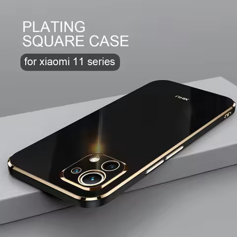 Plating Frame Phone Case On For Xiaomi Mi 11 Lite 5g NE Xiaomi11 4g 11lite 11i Mi11 I Luxury Soft Si