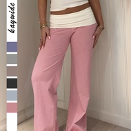 Diyun Leisure Vacation Stripe Waist Cincher Pants - Stylish Women's Wear