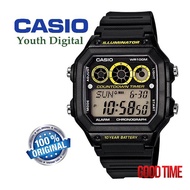 CASIO ORIGINAL AE-1300WH-1AV YOUTH DIGITAL WATCH + (2 YEARS WARRANTY)JAM TANGAN LELAKI JAM CASIO MAN WATCHES