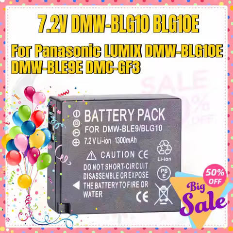 7.2V DMW-BLG10 BLG10E Camera Battery for Panasonic LUMIX DMW-BLG10E DMW-BLE9E DMC-GF3 DMC-GF5 DMC-GF