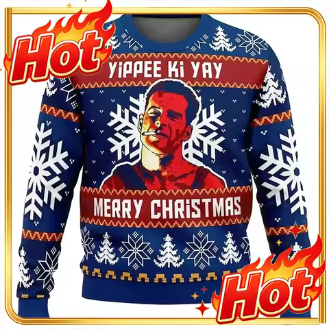 2026 New John McClane Bold Ugly Christmas Sweater, Men's Hoodie, Outdoor Parties, Christmas Gift XXS