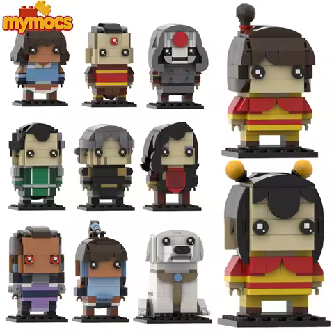 Mymocs MOC Avatar The Legend of Korra Action Figures Bricks Headz Sets Desktop Ornament DIY Building