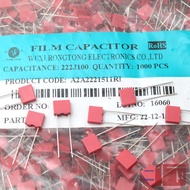 Capacitor / Capacitor MKM 222 2.2nf / 2n2 100V Original RoHS Quality