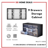 9 Drawer Storage Cabinet Plastic Drawer Desktop Storage Table Organizer Plastic Cabinet Storage Box