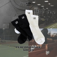 222Label Essential Performance Socks | Cushioned Breathable Daily Wear | Black White