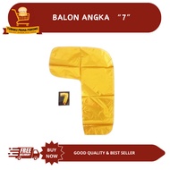 GOLD BALLOONS - NUMBER 7 BALLOONS