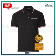 GN Polo T Shirt Sulam Daikin AC Aircon Aircond Inverter Home Kitchen Baju Uniform Cotton Fashion Embroidery Jahit