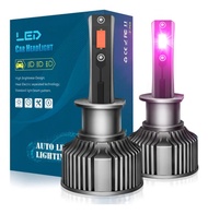 Car LED Headlight A8 H1 Pink Purple Light 50W