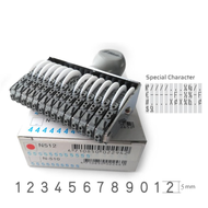 Shiny Numbering Stamp 3mm / 4mm Various 8 to12 Digit