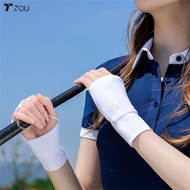 Tzou [In Stock] 1 Pair Half Finger Gloves Golf Outdoor Cycling Fishing Breathable Lengthened Hollow Sports Gloves