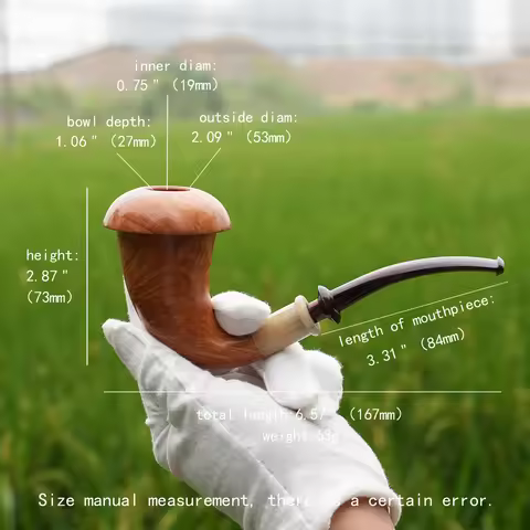 MUXIANG SherlockHolmes Calabash Pipe briar wood pipe Cumberland Tobacco pipe handle Calabash Pipe Re