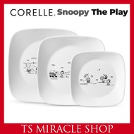 CORELLE KOREA Snoopy The Play Square Plate 3P Set(Small,Medium,Large)